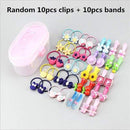 20Pcs/Lot Girls Hair Accessories Gift Box Elastic Hair Bands Flower Hair Clip Bows New Headband Hairband Cute Hairbands for Kids AExp