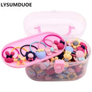 20Pcs/Lot Girls Hair Accessories Gift Box Elastic Hair Bands Flower Hair Clip Bows New Headband Hairband Cute Hairbands for Kids AExp