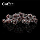 20Pcs/Lot Women Wedding Bridal Hairpins Crystal Rhinestone Rose Flower Hairpin Hair Clips Hair Jewelry Accessories High Quality-Brown-JadeMoghul Inc.