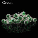 20Pcs/Lot Women Wedding Bridal Hairpins Crystal Rhinestone Rose Flower Hairpin Hair Clips Hair Jewelry Accessories High Quality-Green-JadeMoghul Inc.