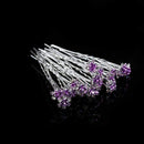 20Pcs/Lot Women Wedding Bridal Hairpins Crystal Rhinestone Rose Flower Hairpin Hair Clips Hair Jewelry Accessories High Quality-Purple-JadeMoghul Inc.