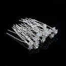 20Pcs/Lot Women Wedding Bridal Hairpins Crystal Rhinestone Rose Flower Hairpin Hair Clips Hair Jewelry Accessories High Quality-White-JadeMoghul Inc.