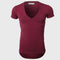 21 Colors Deep V Neck T-Shirt Men Fashion Compression Short Sleeve T Shirt Male Muscle Fitness Tight Summer Top Tees-Wine Red-XS-JadeMoghul Inc.