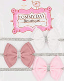 22 color new Baby hair bow flower Headband Silver ribbon Hair Band Handmade DIY hair accessories for children newborn toddler-1-One Size-JadeMoghul Inc.