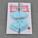 22 color new Baby hair bow flower Headband Silver ribbon Hair Band Handmade DIY hair accessories for children newborn toddler-3-One Size-JadeMoghul Inc.