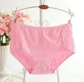 #224 Plus Size LeafMeiry Underwear Women Cotton Briefs Everyday Women Panties With Sexy Lace-pink-L-JadeMoghul Inc.