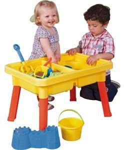 23"Sandbox Castle 2-In-1 Sand And Water Table Beach Play Set For Kids-Construction Set Toys-JadeMoghul Inc.