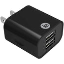 2.4-Amp Dual USB Wall Charger (Black)-Wall Chargers-JadeMoghul Inc.