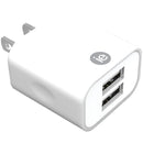 2.4-Amp Dual USB Wall Charger (White)-Wall Chargers-JadeMoghul Inc.