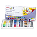 24 COLOR PENTEL ARTS WATERCOLOR SET-Supplies-JadeMoghul Inc.