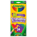 24 CT ERASABLE COLORED PENCILS-Arts & Crafts-JadeMoghul Inc.