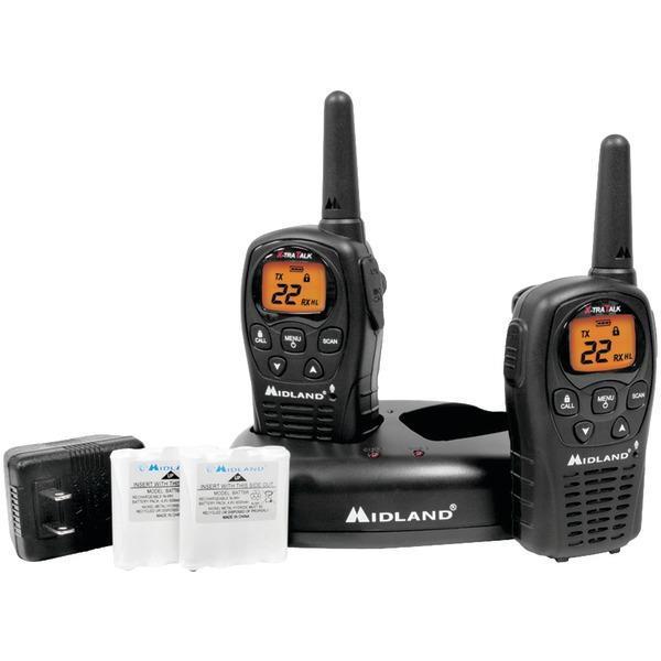 24-Mile GMRS Radio Pair Pack with Drop-in Charger & Rechargeable Batteries-Radios, Scanners & Accessories-JadeMoghul Inc.