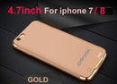 2500/3500mAh Portable PowerBank Battery Case For iPhone 6 6S 7 8 External Battery Charger Case For iPhone 6 6S Plus 7 8 Plus-Gold for iphone 7 8-United States-JadeMoghul Inc.