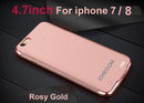 2500/3500mAh Portable PowerBank Battery Case For iPhone 6 6S 7 8 External Battery Charger Case For iPhone 6 6S Plus 7 8 Plus-Rosy for iphone 7 8-United States-JadeMoghul Inc.