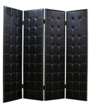 Black Screen - 1" x 84" x 84" Black, Faux-leather - Screen