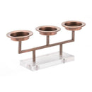 Gold Candle Holders - 12.6" X 3.5" X 4.7" 3 Pcs Gold Candle Holder