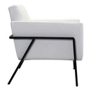 Leather Lounge Chair - 31.1" X 29.7" X 32.7" White Lounge Chair