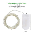 2M 5M 10M LED String lights Silver Wire Christmas Garlands Festoon led Fairy Light Christmas Decorations for Home Room Tree AExp