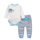 2pcs Baby Girls Boys Clothes Set Long Sleeve Rompers And Pants Roupa Infantil Menina Menino Bebe Newborn Clothing China KF092-blue turtle-9M-JadeMoghul Inc.
