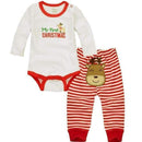 2pcs Baby Girls Boys Clothes Set Long Sleeve Rompers And Pants Roupa Infantil Menina Menino Bebe Newborn Clothing China KF092-red christmas-9M-JadeMoghul Inc.