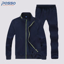 2pcs Men Tracksuit - Casual Hoodie & Sweatpants-baseball jacket men-S-JadeMoghul Inc.