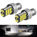 2pcs P21W 1156 BA15S LED Bulbs Car Lights Turn Signal Reverse Brake Light R5W 4014 LEDs 12V DC Automobiles Lamp DRL for Skoda JadeMoghul Inc.