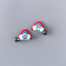 2pcs/Set Cute Hair Clips For Girls Glitter Rainbow Felt Fabric Flowers Hairpins Cat Ears Bunny Barrettes Kids Hair Accessories AExp