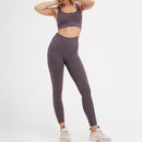 2PCS/Set Seamless Fitness Women Yoga Suit High Stretchy Workout Sport Set Padded Sports Bra High Waist Sports Legging Gym AExp