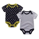 2PCS/LOT Newborn Baby Clothes Short Sleeve Girl Boy Clothes I Love Papa Mama Design 100% Cotton Baby Rompers de bebe costumes-Girls Mama Papa-3M-JadeMoghul Inc.