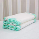 2Pcs/Set Breathable Summer Baby Bedding Bumper Collision Half Around Baby Crib Bumpers Bedding Cotton Printing Mesh Safety Rails-Burgundy-JadeMoghul Inc.