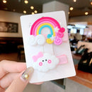 3/5pcs/Set New Girls Cute Rainbow Star Flower Hairpins Children Sweet Hair Clips Barrette Hair Ornament Fashion Hair Accessories AExp