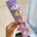 3/5pcs/Set New Girls Cute Rainbow Star Flower Hairpins Children Sweet Hair Clips Barrette Hair Ornament Fashion Hair Accessories AExp