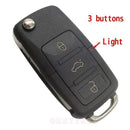 3 buttons Folding Car key Switchblade Key Flip key Shell for VW polo passat b5 Tiguan Golf VOLKSWAGEN Seat Skoda auto key blank JadeMoghul Inc.