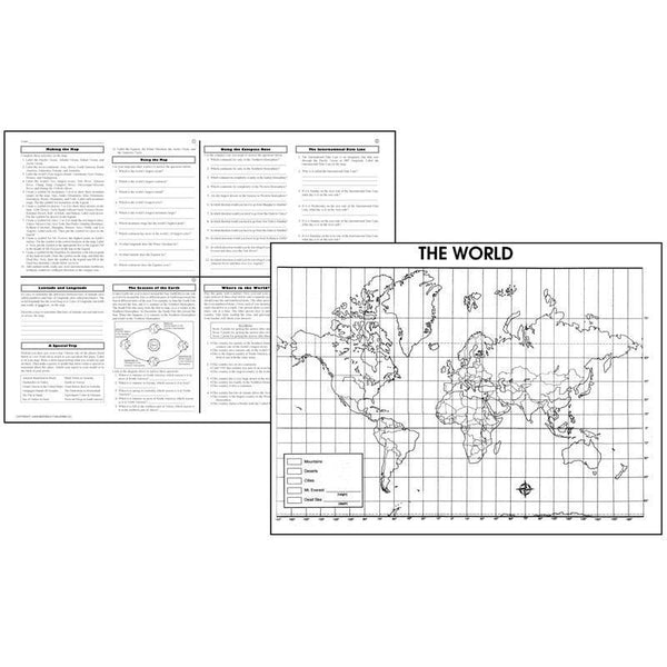 (3 Ea) Activity Posters The World-Learning Materials-JadeMoghul Inc.