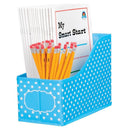 (3 Ea) Aqua Polka Dots Book Bin-Learning Materials-JadeMoghul Inc.