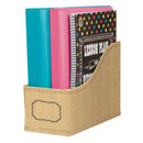 (3 Ea) Burlap Book Bin-Learning Materials-JadeMoghul Inc.