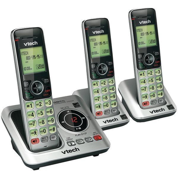 3-Handset DECT 6.0 Expandable Speakerphone with Caller ID-Cordless Phones-JadeMoghul Inc.