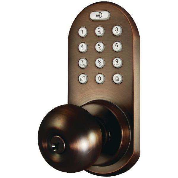 3-in-1 Remote Control & Touchpad Doorknob (Oil Rubbed Bronze)-Door Hardware & Accessories-JadeMoghul Inc.