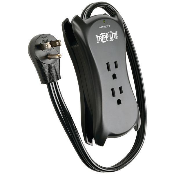 3-Outlet Travel-Size Surge Protector with 2 USB Ports-Surge Protectors-JadeMoghul Inc.