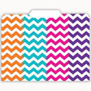 (3 Pk) Chevron File Folders-Supplies-JadeMoghul Inc.