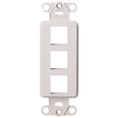 3-Port QuickPort(R) Decora(R) Platform (White)-Cables, Connectors & Accessories-JadeMoghul Inc.