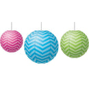 (3 St) Chevron Paper Lanterns-Learning Materials-JadeMoghul Inc.