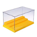 3 Steps Display Case/Box Dustproof ShowCase Gray Base For LEGO Blocks Acrylic Plastic Display Box Case 25.5X15.5X13.8cm 5 Colors-Yellow-JadeMoghul Inc.