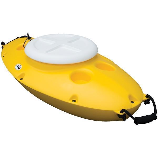 30-Quart Floating Cooler (Yellow)-Camping, Hunting & Accessories-JadeMoghul Inc.