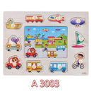 30cm Kid Early educational toys baby hand grasp wooden puzzle toy alphabet and digit learning education child wood jigsaw toy-A3003-JadeMoghul Inc.
