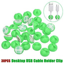 30pcs Car Desk Wall USB Wire Cable Line Fastener Clip Clips Holders Organizer Retainer Clamp Clamps Tie Lines Fixed AExp