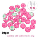 30pcs Car Desk Wall USB Wire Cable Line Fastener Clip Clips Holders Organizer Retainer Clamp Clamps Tie Lines Fixed AExp