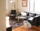 Cow Rug - 96" x 120" Linea Chocolate, Natural Stitch Cowhide - Area Rug