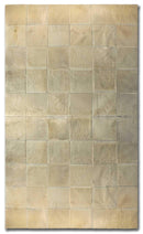 Cow Rug - 96" x 120" Natural, 10" Square Patches, Cowhide - Area Rug