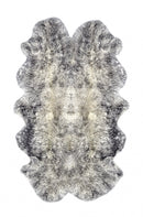 Grey Area Rug - 48" x 72" x 2" Gradient Gray Quattro Sheepskin - Area Rug